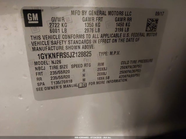 2018 CADILLAC XT5 1GYKNFRS5JZ128825 Photo 8