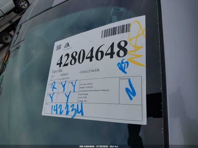 2C3CDZAG9HH599994 Dodge 2017