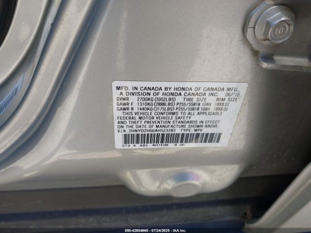 2010 ACURA MDX 2HNYD2H66AH523283 Photo 8