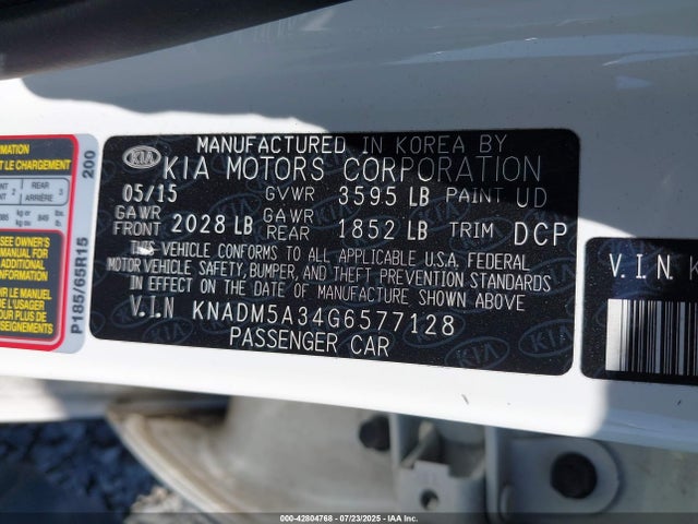 KNADM5A34G6577128 KIA gamma