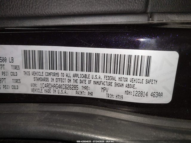 Dodge 2019 2019 1C4RDHAG4KC626285 Image 9