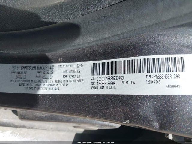 1C3CCCAB6FN633463 Chrysler 2015