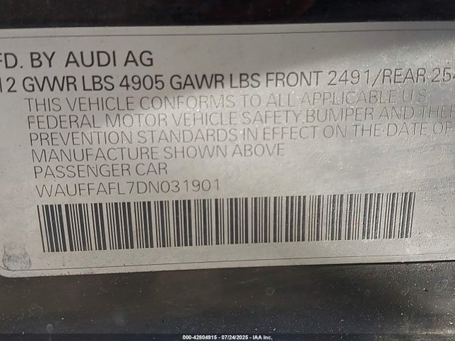 2013 AUDI A4 WAUFFAFL7DN031901 Photo 8