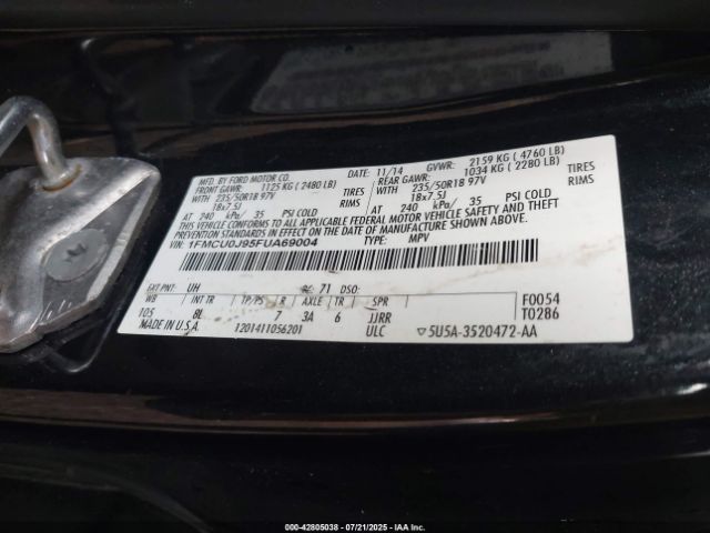 2015 FORD ESCAPE 1FMCU0J95FUA69004 Photo 8
