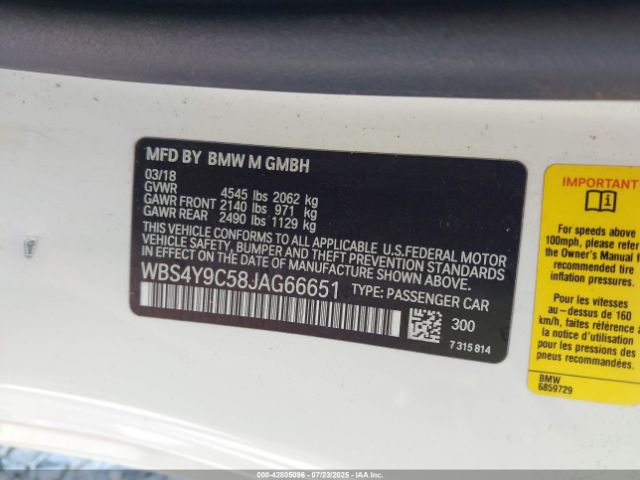 2018 BMW M4 WBS4Y9C58JAG66651 Photo 8