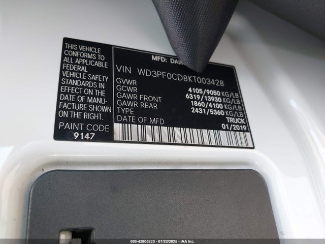 WD3PF0CD8KT003428 Mercedes-Benz om 642 with brake assist