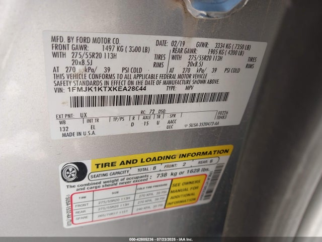 Ford 3.5l gtdi 2019 1FMJK1KTXKEA28644 Image 9