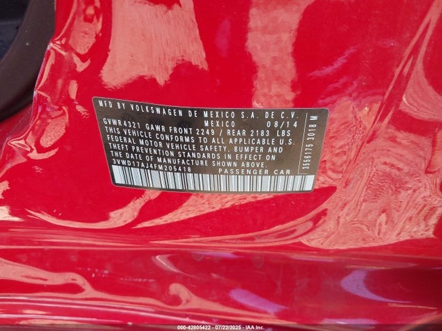 3VWD17AJ4FM205418 Volkswagen 1.8t