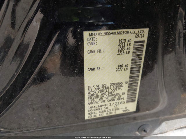 1N4AL3AP4FC172165 Nissan 2015