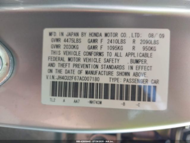 2010 ACURA TSX JH4CU2F67AC007180 Photo 8