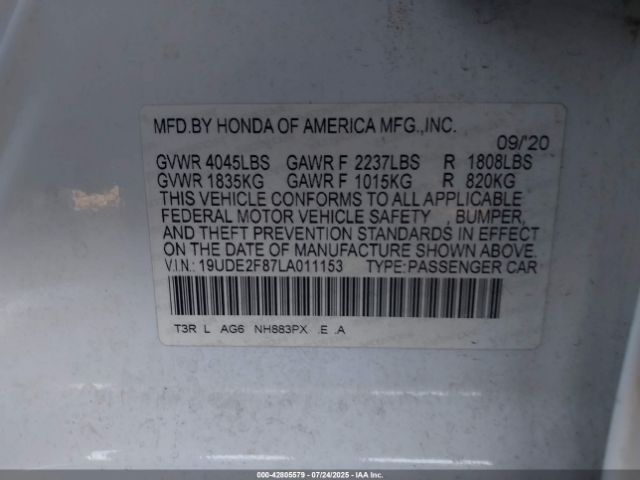 2020 ACURA ILX 19UDE2F87LA011153 Photo 8