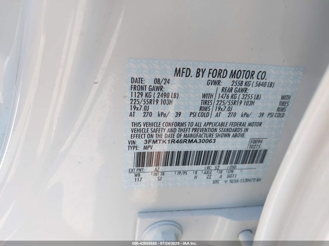 3FMTK1R46RMA30063 Ford 2024