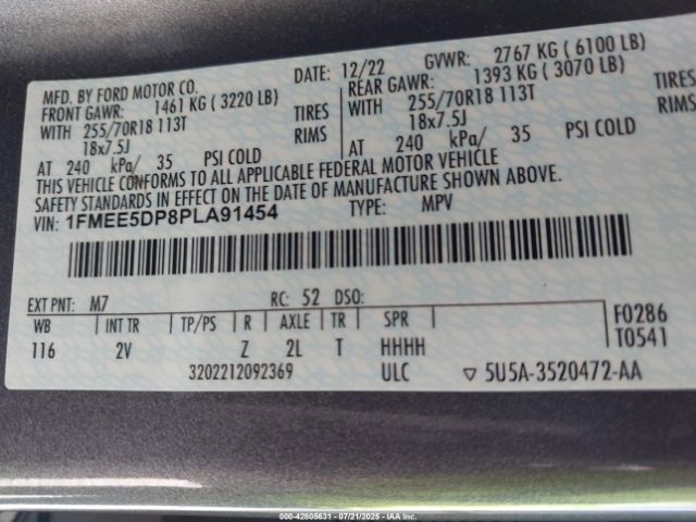 2023 FORD BRONCO 1FMEE5DP8PLA91454 Photo 8