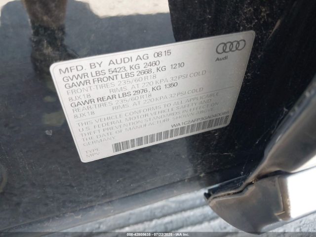 2016 AUDI Q5 WA1C2AFP3GA040086 Photo 8
