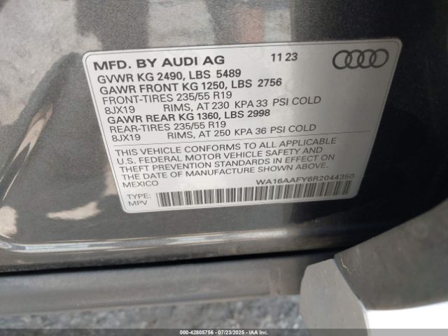 2024 AUDI Q5 SPORTBACK WA16AAFY6R2044350 Photo 8