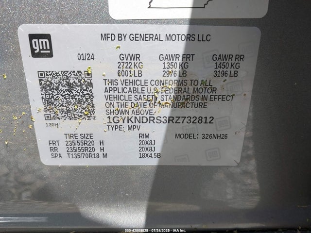 2024 CADILLAC XT5 1GYKNDRS3RZ732812 Photo 8