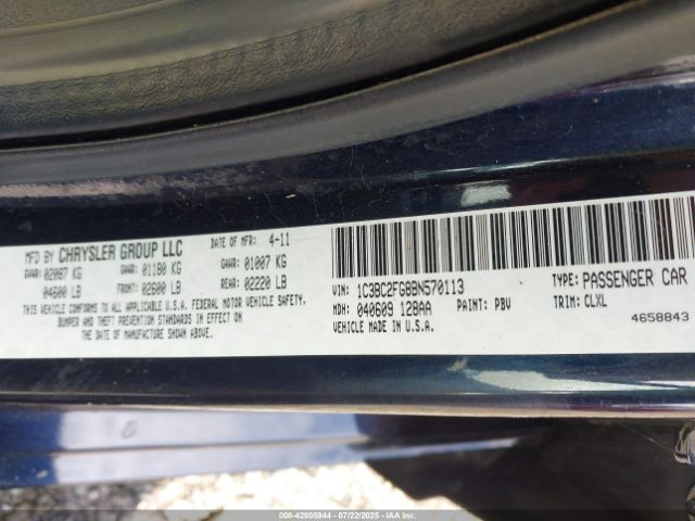 2011 CHRYSLER 200 1C3BC2FG8BN570113 Photo 8