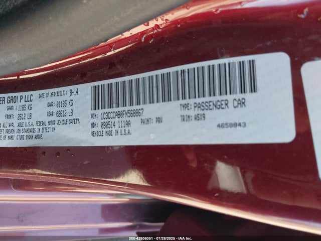 Chrysler 2015 2015 1C3CCCAB0FN568867 Image 9