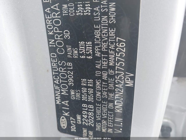 KIA g 2018 KNDJN2A25J7575267 Image 9