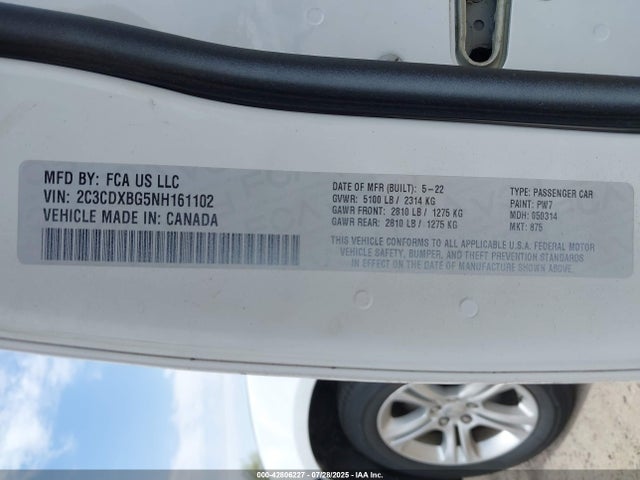 Dodge 2022 2022 2C3CDXBG5NH161102 Image 9
