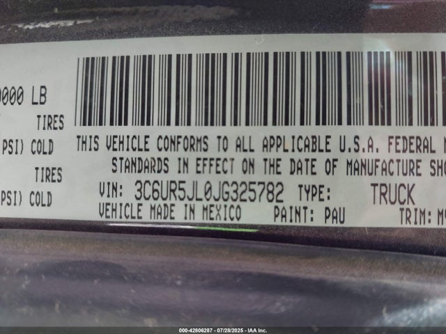 3C6UR5JL0JG325782 RAM 2500