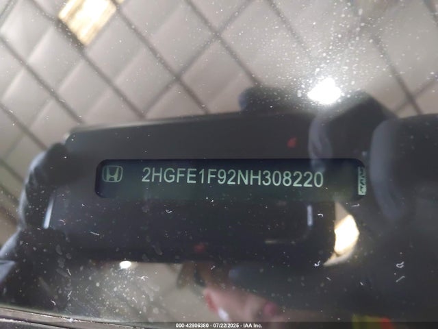 Honda l15b7 2022 2HGFE1F92NH308220 Image 9