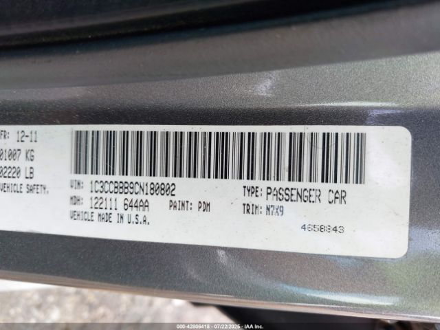 2012 CHRYSLER 200 1C3CCBBB9CN180802 Photo 8