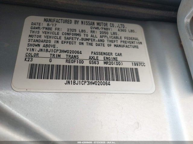 JN1BJ1CP3HW020064 Nissan ROGUE SPORT