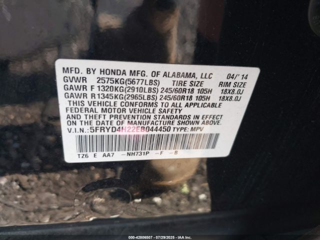 2014 ACURA MDX 5FRYD4H22EB044450 Photo 8