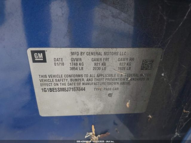 2018 CHEVROLET CRUZE 1G1BE5SM8J7167344 Photo 8