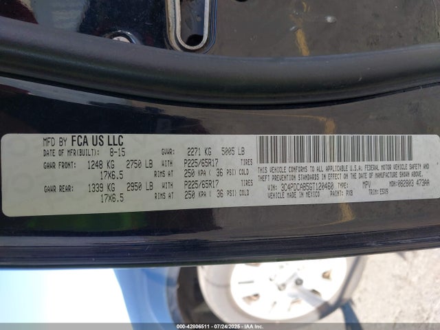 Dodge 2016 2016 3C4PDCAB5GT120460 Image 9