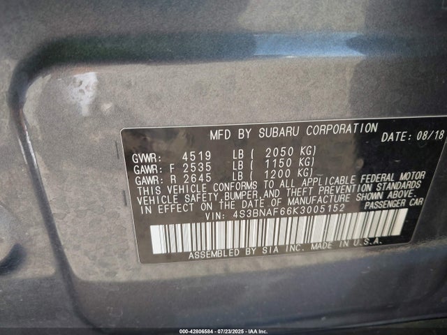 Subaru u5 2019 4S3BNAF66K3005152 Image 9