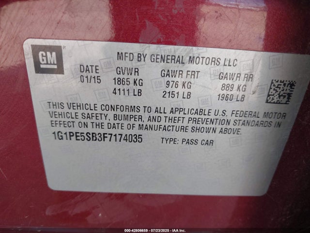 1G1PE5SB3F7174035 Chevrolet LUV