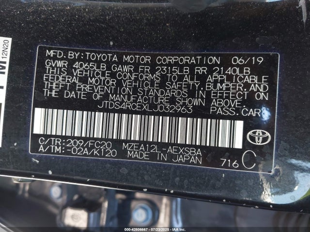 JTDS4RCEXLJ032963 Toyota m20-fks