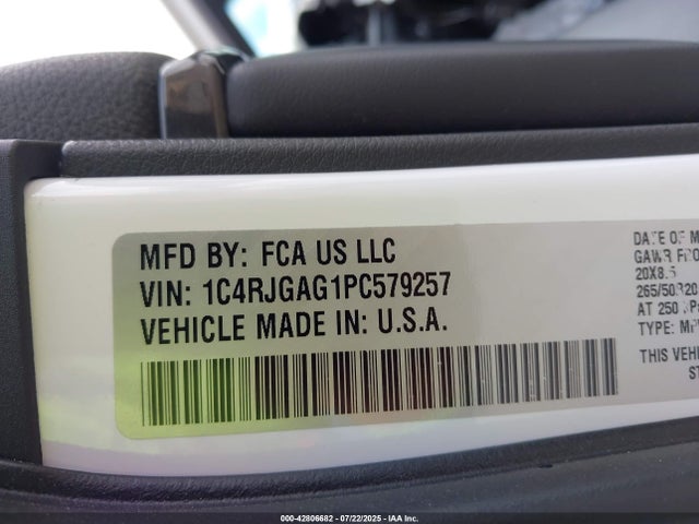 1C4RJGAG1PC579257 Jeep Grand Cherokee