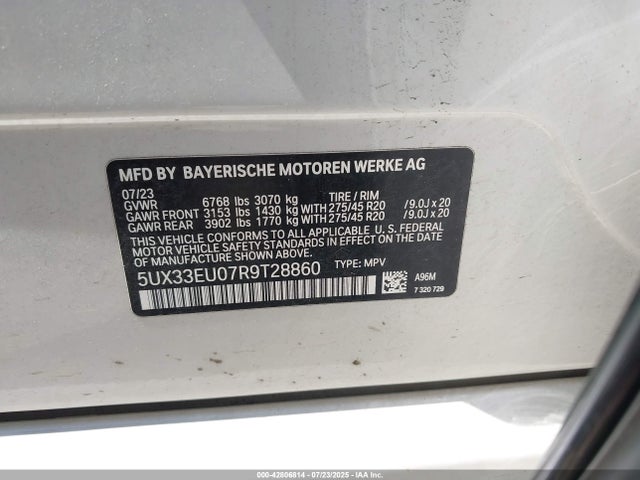 5UX33EU07R9T28860 BMW X5