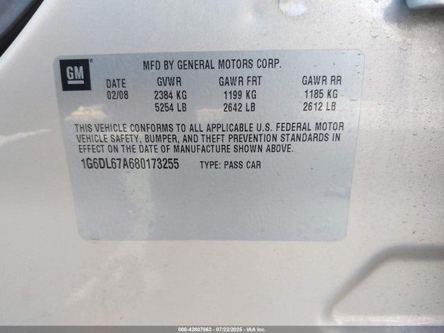2008 CADILLAC STS 1G6DL67A680173255 Photo 8