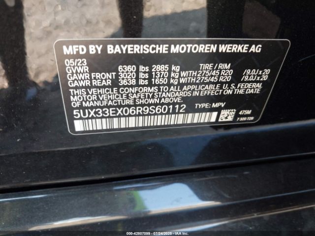 2024 BMW X6 5UX33EX06R9S60112 Photo 8