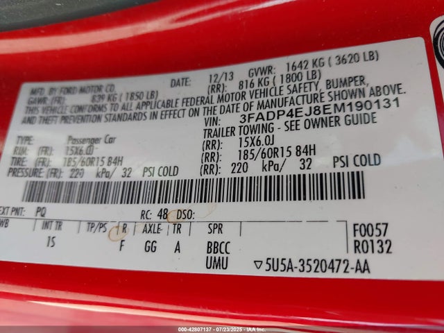 Ford 2014 2014 3FADP4EJ8EM190131 Image 17