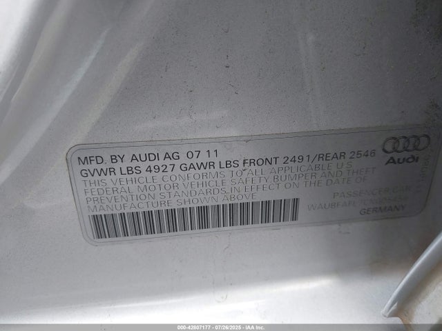 2012 AUDI A4 WAUBFAFL7CN005456 Photo 8