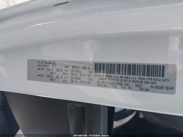 3C6TRVAGXHE547962 RAM 2017