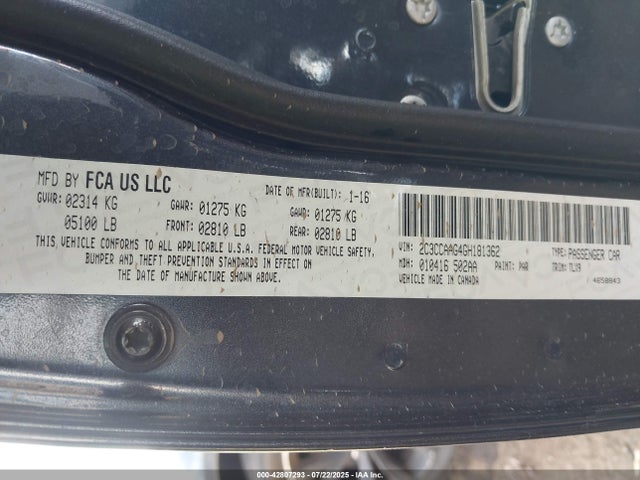 Chrysler 2016 2016 2C3CCAAG4GH181362 Image 9