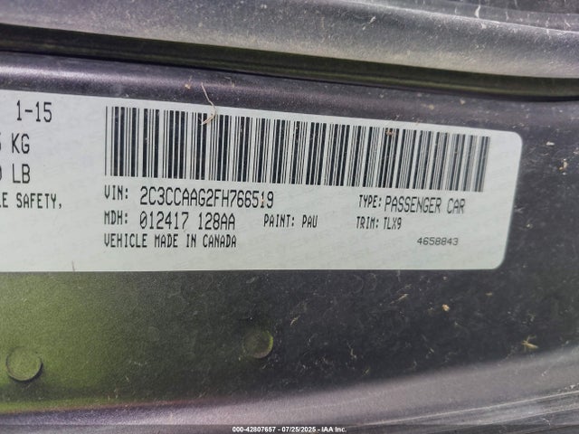Chrysler 300 2015 2C3CCAAG2FH766519 Image 9