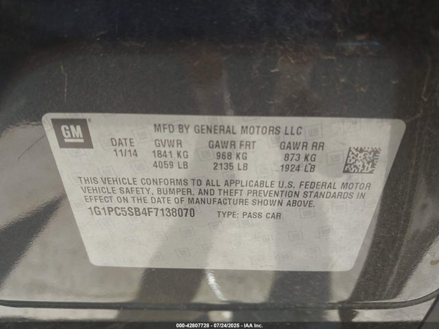1G1PC5SB4F7138070 Chevrolet LUV