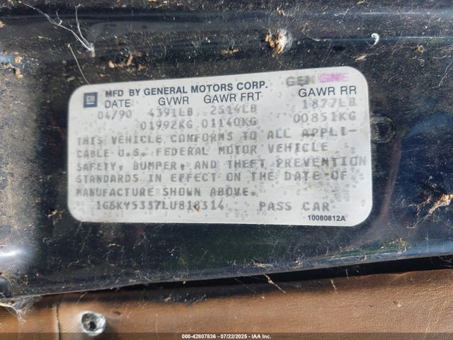 1990 CADILLAC SEVILLE 1G6KY5337LU818314 Photo 8