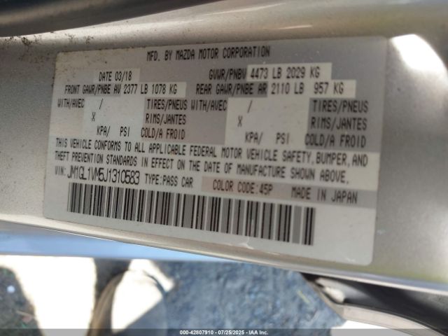2018 MAZDA MAZDA6 JM1GL1VM5J1310583 Photo 8