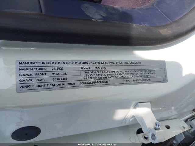 2023 BENTLEY FLYING SPUR SCBBG6ZG0PC007016 Photo 8