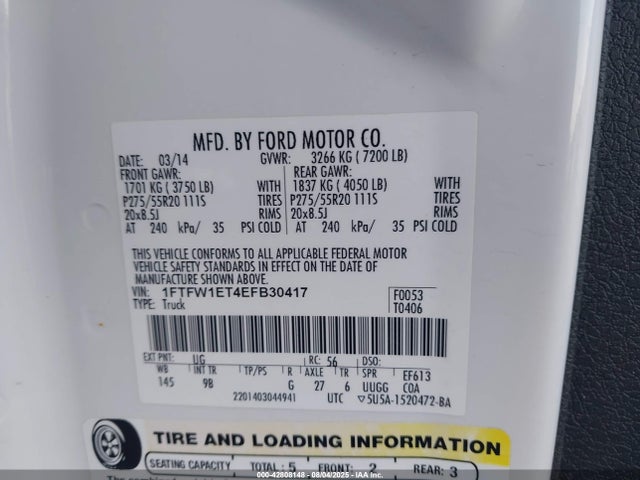 Ford 2014 2014 1FTFW1ET4EFB30417 Image 9