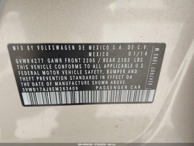 3VWD17AJ9EM263409 Volkswagen Jetta
