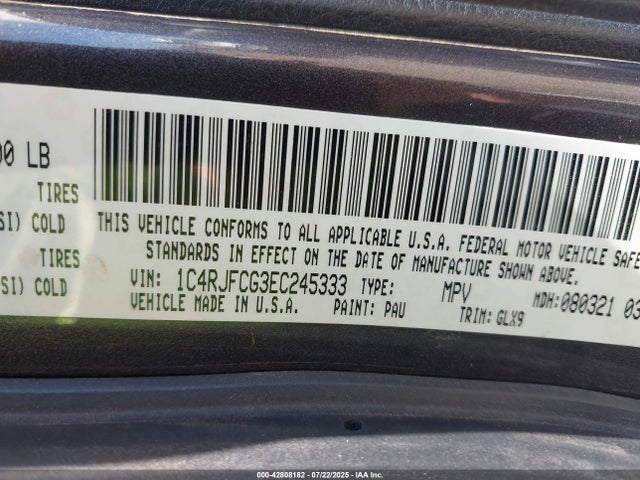 1C4RJFCG3EC245333 Jeep Grand Cherokee